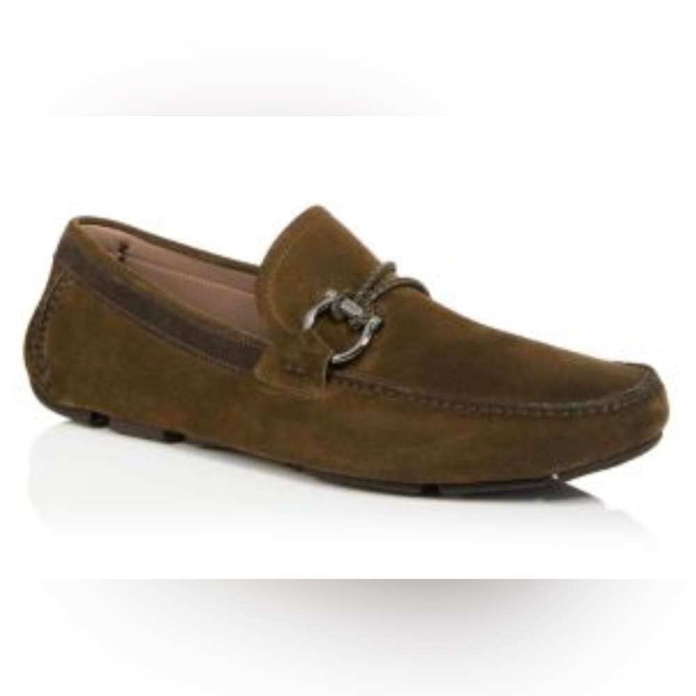 NIB SALVATORE FERRAGAMO Men’s Front 4  Slip On Driver Moccasins